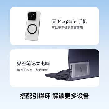 雷克沙（Lexar）1TB Type-c USB3.2移动固态硬盘(PSSD)磁吸套装ES4 读速1050MB/s 手机笔记本电脑磁吸外录