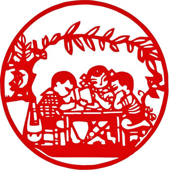 传统文化剪纸勤俭节约粮食中华传统美德文明教育孝道父母手工刻纸