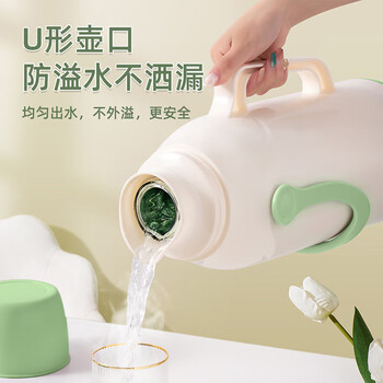 JEKO&JEKO保温壶大容量学生宿舍热水瓶暖水壶家用开水瓶 3.2L抹茶奶霜绿