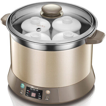 京东质量保证智能隔水电炖盅陶瓷电炖锅家用不锈钢大容量煮粥煲汤锅全