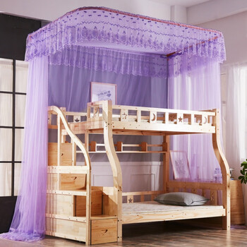 银裳yingshan蚊帐家用梯形学生上下铺15米儿童专用双层高低床伸缩导轨