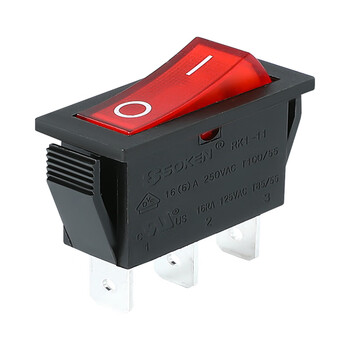 凯元达 电锅开关配件按钮 功能电热饭锅船型带灯电饼铛KCD3 红色 3脚2档（银触点足16A） 足16A(7个）