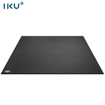 IKU健身垫防滑跳操垫耐磨抗震隔音超大家用运动瑜伽垫子244*128黑色