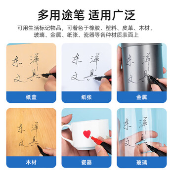 东洋（东洋）SA203、0.7mm油性、针咀油漆笔、记号笔、签到笔、书写长度1000m、12支装/盒/ 黑色