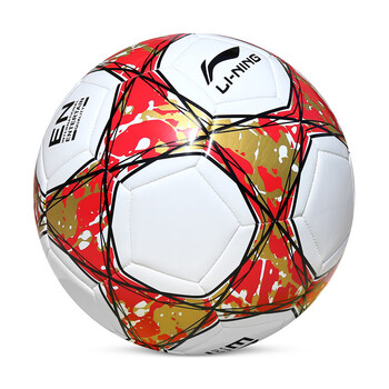 李宁(LI-NING)足球5号球考试训练耐磨 防滑机缝缠纱橡胶内胆 白红金 LFQK671-2 李宁(LI-NING)足球5号球考试训练耐磨 防滑机缝缠纱橡胶内胆 白红金 LFQK671-2