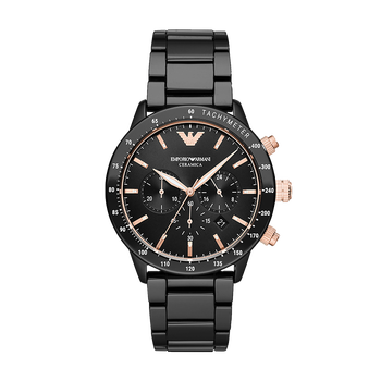 armaniarmani阿玛尼飞行员系列手表男 潮流酷帅陶瓷三眼石英腕表ar