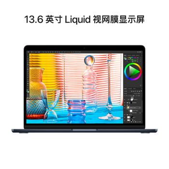 Apple/苹果AI笔记本/2022MacBookAir13.6英寸M2(8+10核)8G512G午夜色电脑MLY43CH/A