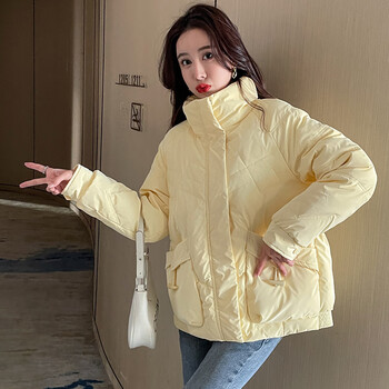 kouxiang免洗短款羽绒服2022年新款女款轻薄保暖小个子时尚洋气冬装