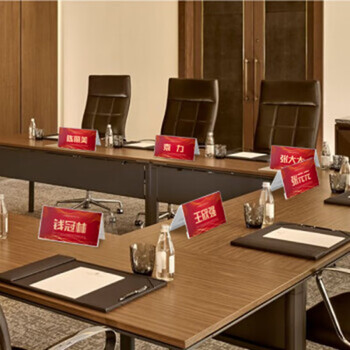 DSB（迪士比）桌牌小席卡亚克力V型台卡台签座位牌水牌桌签立牌二维码展示牌120mm*80mm 5个装 8856H