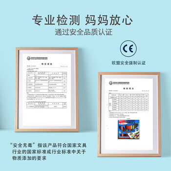 马培德（Maped）儿童大头塑料蜡笔 幼儿学生不脏手绘彩蜡笔 初学美术彩绘涂鸦画笔 862424EC【24色/桶装】