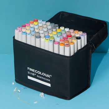 法卡勒（FINECOLOUR）二代马克笔工业设计72色套装双头酒精油性学生水彩笔绘图手绘设计美术写生水彩笔美育画画笔