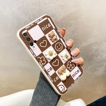 waidm华为nova5pro手机壳nova6se/nova5i小熊格子nove5z直边硅胶软壳