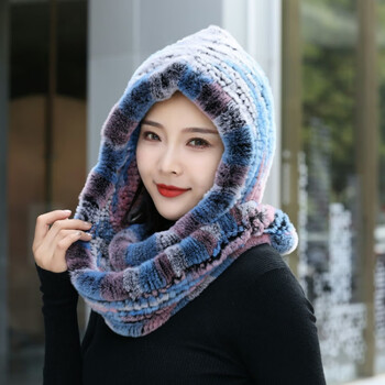 dafify帽子围脖套装女秋冬天一体围巾帽子一体冬天女高颜值防寒保暖