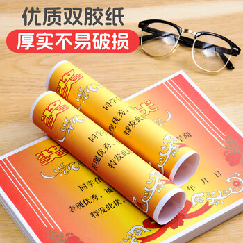 DSB（迪士比）A4奖状纸获奖证书中小学生表扬表彰教师通用荣誉证书加厚双胶纸 经典款50张/包80g50911