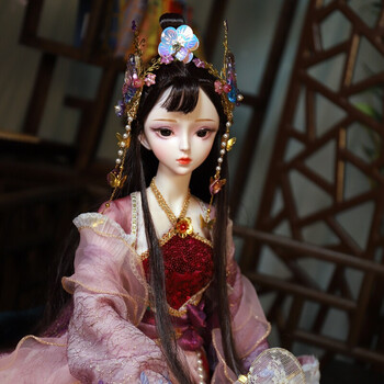 ministeps古装三国芭比娃娃套装大礼盒超大号60厘米bjd换装娃娃公主