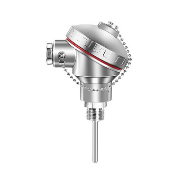 千奇梦 高温pt100温度传感器wzp铂热电阻偶K铠装探头一体化变送器4-20ma