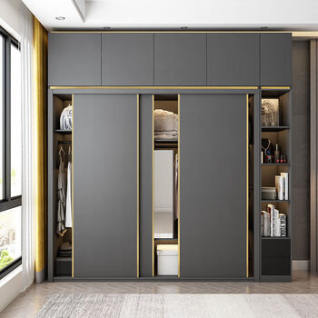 至味居 北欧推拉门衣柜现代简约组装家用卧室柜子收纳经济经储物柜大