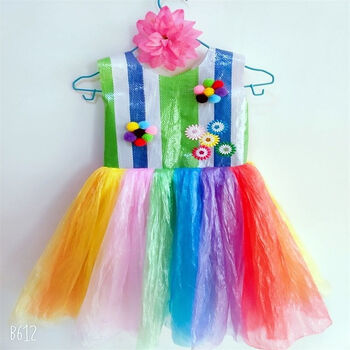 六一礼物儿童节演出服装女孩走秀衣服男童节日秀手工幼儿园亲子材料