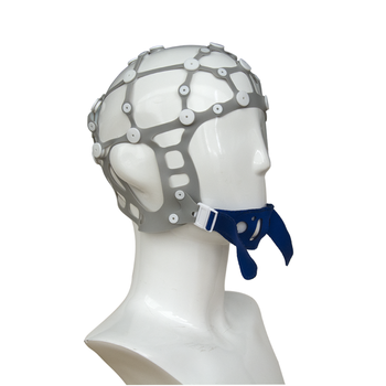 盘状脑电帽脑电图帽橡皮筋帽子eeg金杯电极固定帽脑电配件脑电帽 蓝色