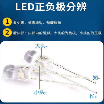 诺然  LED小灯泡发光二极管 5MM 红绿黄白蓝5种各50个共250个（1包）