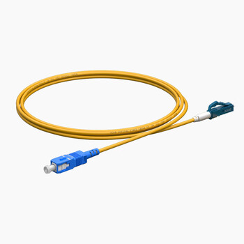 数康（SCOA）电信级光纤跳线LC-SC(UPC) 0.5米 单模单芯OS2小方头转大方头Φ3.0跳纤光纤线尾纤S-1LC-SC-S0.5