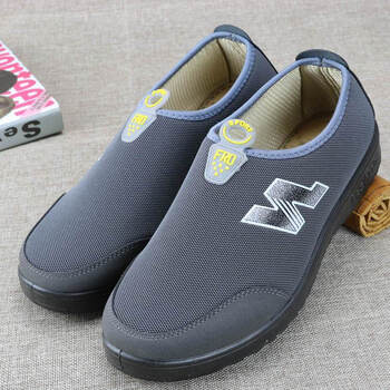 宽头男鞋老人特大号加大码特大码老北京布鞋男士单鞋特大号26灰色47