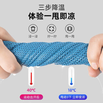 耐力克斯（NAILEKESI N）健身运动汗巾男吸汗擦汗手腕巾透气速干跑步冰丝羽毛球凉冷感护腕