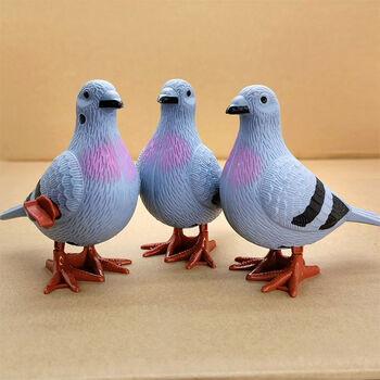 网红上弦发条玩具蹦跳仿真小鸽子可爱宝宝男女孩1-4岁 鸽子(3只装)
