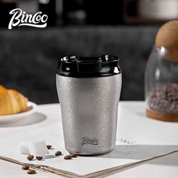 Bincoo咖啡杯陶瓷涂层内胆保温杯不锈钢复古高颜值户外随行水杯子