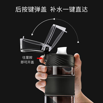 Vanow水杯运动水杯Tritan材质户外便携塑料杯子 男女士学生大容量茶杯