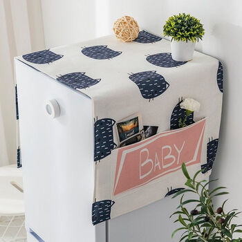 2022新款冰箱防晒隔热罩阳台遮阳布盖布遮挡帘挂布袋收纳袋侧挂盖巾