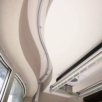 电动智能梦幻帘垂直 轨道弯轨随意弯曲u型l型s 90度135度飘窗单双轨