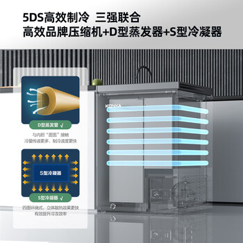 康佳（KONKA）100升单温家用智能减霜PCM面板 一级能效冰箱冰柜家用租房 冷藏冷冻BG10JD家电补贴15%