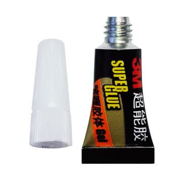 3M【全网低价】3M胶水快干胶玻璃陶瓷木材金属塑料橡胶透明啫喱快速干胶 AD119-4支（2.8g）