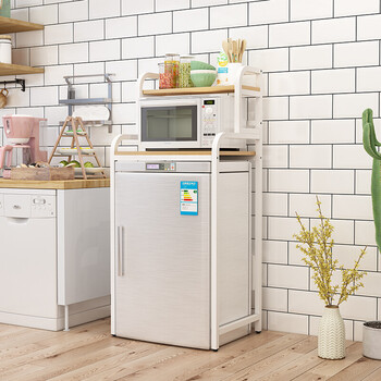 冰箱增高置物架小型冰箱置物架上方多层冰柜厨房落地收纳架子微波炉