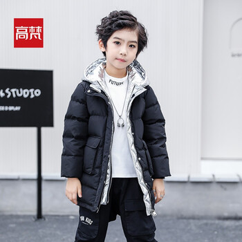 高梵儿童羽绒服冬季中长款男女童新款洋气白鸭绒中大童冬装加厚保暖