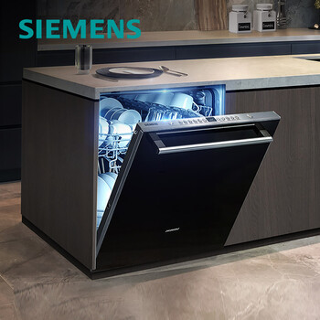 西门子(SIEMENS) 12套大容量 六种程序 加强除菌 嵌入式家用洗碗机SJ436B09QC （含黑色门板）屋檐之夏同款