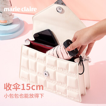 MARIE CLAIRE防紫外线晴雨伞六折小巧便携防晒遮阳伞太阳伞女士礼物 MARIE CLAIRE防紫外线晴雨伞六折小巧便携防晒遮阳伞太阳伞女士礼物