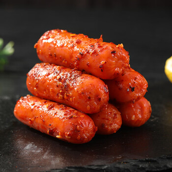 香辣香脆肠风味热狗香肠即食泡面搭档脆皮肠小吃小零食整箱批香辣香脆