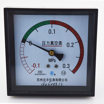 96炉方形压力表y100zt-f0.34596mpa宜百丰千樱内室表 -0.1-0.3mpa【图