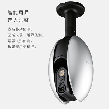TP-LINK 300万暗夜全彩双频无线监控器室外摄像头防水云台手机远程监控可对话 IPC638-WB4