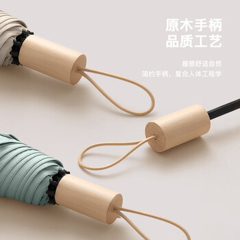 七麦麦加大晴雨伞三折太阳伞遮阳伞女两用防晒伞防紫外线折叠伞男木柄 七麦麦加大晴雨伞三折太阳伞遮阳伞女两用防晒伞防紫外线折叠伞男木柄