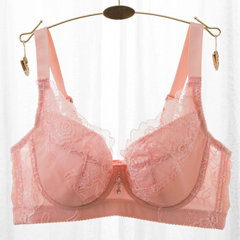 款文胸薄款女聚拢胖胖的女孩全罩杯调整型有钢圈内衣 素雅粉28款 80b