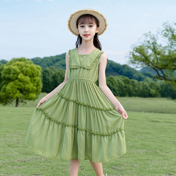 月菲瑶女童连衣裙夏季新款时髦儿童公主裙洋气时尚913岁女孩裙子夏装