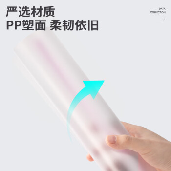 得力(deli)5只A4透明拉杆夹 15mm背宽水滴抽杆夹报告夹 学生考试收纳 63114 办公用品
