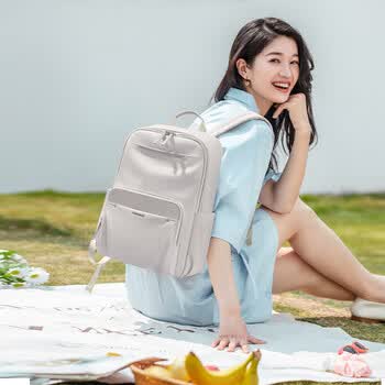 高尔夫（GOLF）双肩包女商务电脑包15英寸华为苹果笔记本出差旅行背包书包送女友