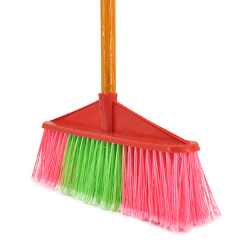 依朴 清洁环卫物业笤帚硬毛塑料扫把学校工厂户外清洁扫帚带木杆