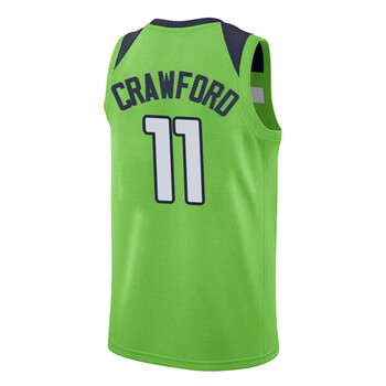 19新赛季太阳队11号克劳福德球衣森林狼球迷复古版篮球服 森林狼绿色