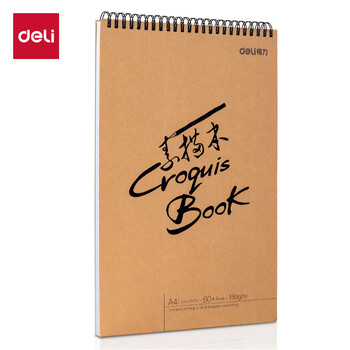 得力（deli）A4/60张加厚专业美术素描本160g本彩铅手绘本73634女孩儿童双十一热门商品