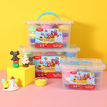 晨光（M&G）萌萌飞侠系列超轻粘土橡皮泥12色黏土学生儿童玩具盒装带工具JKE04528 1盒装